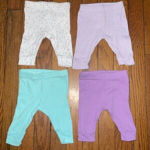 The Peanutshell Baby Girls 4-pc. Tapered Pull-On Pants